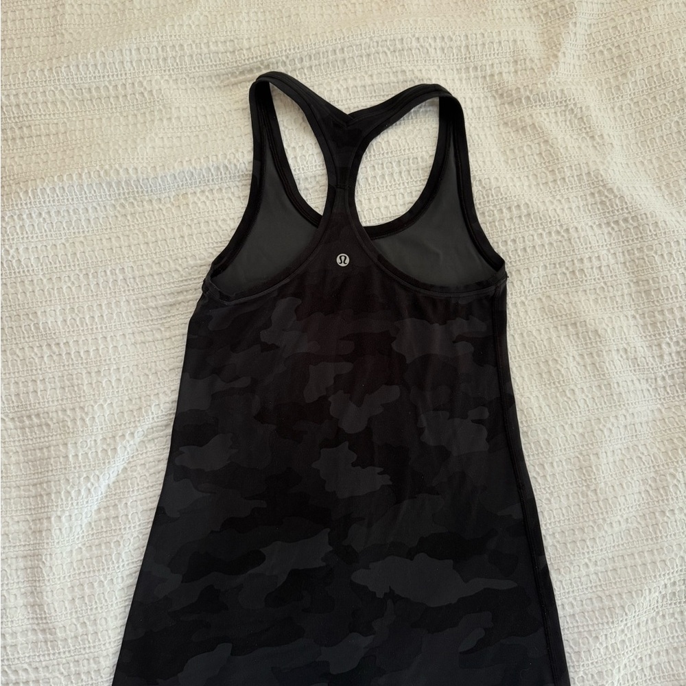 Lululemon Black Camouflage Racerback Tank Top